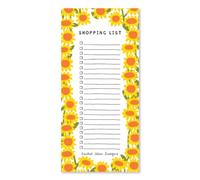 Rachel Ellen Designs Sunflower Shopping List Pad - Tear-Off Notepad with Tick Boxes | Cute Floral Stationery