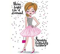 Rachel Ellen Designs - Venus Range - Shine Bright Like A Diamond Olivia Greeting Card - VEN2