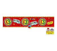Rachel Ellen Foil 13Th Birthday Banner Red/multicoloured (One Size)