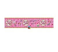Rachel Ellen Foil 50Th Birthday Banner Pink (One Size)