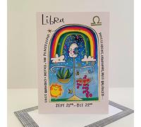 Rachel Ellen Libra Zodiac Star Sign Birthday Card - Sep 23rd - Oct 22nd Scales