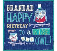 Rachel Ellen Owl Grandad Happy Birthday Card