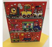 Rachel Ellen Pack Of 5 Thank You Cards - Animals In Cars
