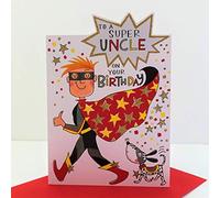 Rachel Ellen Super Uncle On Your Birthday Card - Super Hero