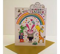 Rachel Ellen Thank You To A Special Nursery Teacher Card - Rabbit Giraffe