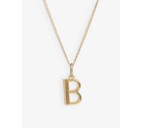 Rachel Jackson Womens 22 Carat Gold Plated Art Deco B Initial 22ct Gold-plated Sterling-silver Necklace 1size