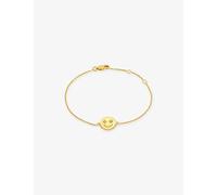 Rachel Jackson Womens Rachel Jackson Mini Happy Face 18ct Gold-Plated Sterling Silver Bracelet Gold