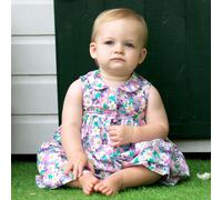 Rachel Riley Aster Sleeveless Button-Front Dress & Bloomers - purple - 6m