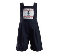 Rachel Riley Sailboat Smocked Dungarees - navy - 18m