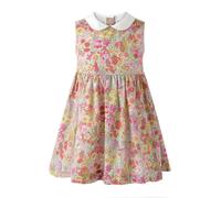 Rachel Riley Sweet Bloom Peter Pan Collar Dress - Multi - 4y