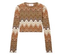 Rachel Sea Wave 18 Long Sleeve Shirt, female, MC2 Saint Barth, Round-neck Knitwear, Multicolor, M, Knitwear M