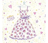 Rachel Taylor My Favourite Party Dress Canvas Print, Polyester, Multi-Colour, 40 x 40 cm