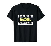 Rachel Therefore Funny Rachel Name Value Graphic T-Shirt, Men, Black, S