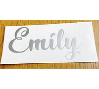 Rachel Water Bottle Name Stickers,Personal Name Tag,Kids Name Decal,Personalized Vinyl Sticker Label Decal,Custom Name,Lettering Drinks Bottle Sticker,School Bottle Name Stickers (SILVER)