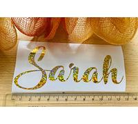 Rachel Water Bottle Name Stickers, Personal Name Tag, Kids Name Decal, Personalized Vinyl Sticker, Personalized Label Decal, Custom Name, Lettering Drinks Bottle Sticker (HOLO GOLD)