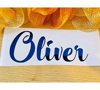 Rachel Water Bottle Name Stickers, Personal Name Tag, Kids Name Decal, Personalized Vinyl Sticker, Personalized Label Decal, Custom Name, Lettering Drinks Bottle Sticker (METTALLIC BLUE)
