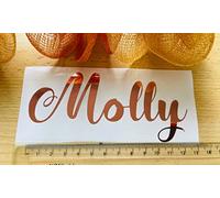 Rachel Water Bottle Name Stickers, Personal Name Tag, Kids Name Decal, Personalized Vinyl Sticker, Personalized Label Decal, Custom Name, Lettering Drinks Bottle Sticker, (METTALLIC ROSE GOLD)