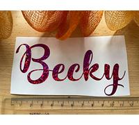 Rachel Water Bottle Name Stickers, Personal Name Tag, Kids Name Decal, Personalized Vinyl Sticker, Personalized Label Decal, Custom Name, Lettering Drinks Bottle Sticker (HOLO PINK)