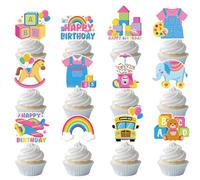 Rachell Teacher Cupcake Toppers Birthday Decorations 24 Pcs