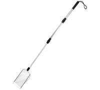 Rachlicy Cat Litter Scoop Metal 41.7" Extendable Long Handle Kitty Litter Scooper 5MM Fine Mesh Detachable Metal Scoop with Rubber Grip Non-Stick Shovel for Sifting Style 1