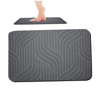 Rachlicy Diatomite Stone Bath Mat Quick Dry Bathroom Mat Non-Slip Bathroom Diatomaceous Earth Bathroom Floor Mat Carpet 40x60 cm Grey