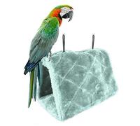 Rachlicy Parrot Hammock Bird Hanging Bed Soft Plush Nest Toys for Cage Budgies Eclectus Parakeet Cockatiels Lovebird Blue