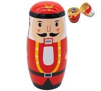 Rachlicy Russian Nesting Dolls Set 5Pcs/Set 5.5" Cute Nutcracker Nesting Dolls Wooden ideal for Kids Traditional Matryoshka Doll Nutcracker Decor ideal for Party Christmas Home
