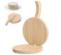 Rachlicy Tortilla Press Natural Wooden Tortilla Press 16.5'' Round Corn with Handle Dough Tool Practical for Homemade Mexican Tortillera Roti Chapati Taco Pataconera