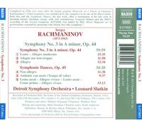 RACHMANINOV: SYMPHONY NO. 3; SYMPHONIC DANCES NEW CD