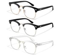racico Computer Blue Light Blocking Glasses 3 pack Blue Light Glasses Men Women, Anti Blu-Ray Transparent Gaming Glasses Lenses
