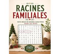 Racines Familiales: Mots Mêlés en Grands Caractères pour les Fêtes