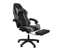 Racing 360 Reclining Swivel Gaming Chair Reclining PU Leather With Footrest & Massager- Grey Alivio Grey One Size