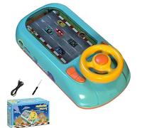 Racing Adventure Car Steering Wheel, Car Racing Adventure Toy with Steering Wheel, Race Car Toy with Music and Vehicle Sound Effects (Green)