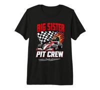 Racing Big Sister Pit Crew Race Car Auto Sport Racecar Premium T-Shirt