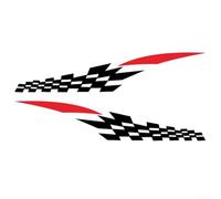 Racing Body Lattice Graphics Side Stripes Decal Vinyl Stickers | for Car SUV Truck | Temperature Resistant Automotive Exterior Decoration Film | For lasting