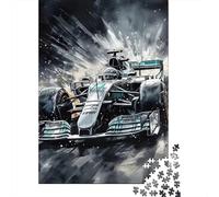 Racing Car 1000 Piece Eco-Friendly Silver F1 Blast Puzzle Adult Hobbyists Portable Mind Decompression Fun Entertainment 38x26cm/1000pcs