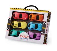 Crocodile Creek Sidewalk Chalk - Outside Art Set for Kids Ages 3 and Up - Encourages Creativity, Fun, and Outdoor Play - Ideal Playground Toys - Includes 6 Race Car-Shaped Pieces of Chalk