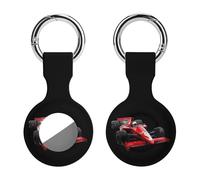 Racing Car Compatible with Airtag Locator Silicone Protective Case with Keychain 1PCS