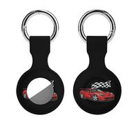 Racing Car Compatible with Airtag Locator Silicone Protective Case with Keychain 1PCS