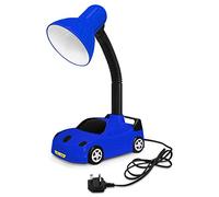 Racing Car Desk Lamp Flexible Blue and Black with LED Golf Ball Bulb 4w