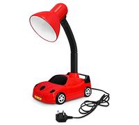 Racing Car Desk Lamp Flexible Red and Black with LED Golf Ball Bulb 4w