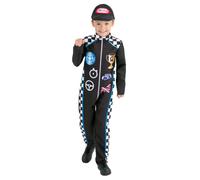 Racing Car Driver Costume Boys Race Toddlers Childs Fancy Dress Outfit Kids