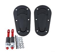 Racing Car Hood Pin Kit: Stainless Steel & ABS Lock with Secure Latch丨 Lightweight Anti-Theft Bonnet Catch for Motorsport丨 For Easy Install丨 Black/Carbon Fiber (Kit(A)