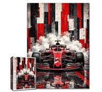 Racing Car Jigsaw Puzzles for Adults 1000 Pieces Dramatic Red Formula Race Car Wet Track Reflections Family Activity Games Motorsport Wall Decor Craft 19.7 x 27.6 Inch5.
