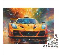 Racing Car Jigsaw Puzzles Puzzles for Adults Kids. 1000 Pieces Car Great Gifts Challenge Toy Educational Games Home Decoration for Educational Games Gifts 1000pcs (75x50cm)