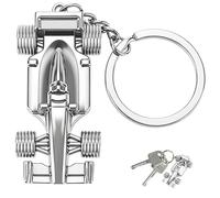 Racing Car Keyring,Sport F1 Keyring Key Chain,Racing Model Metal Keychain,Car Keychain,Key Ring Accessory,Formula 1 Gifts for Boy,Man,Woman,Racing Fan,Fathers Day,Birthday,Christmas Gifts (Silver)