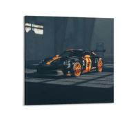 Racing Car Poster 911 GT3 RS Black Orange Sports Car Decorative Painting Canvas Modern Art Picture 20x20inch(50x50cm)