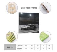 Racing Car Poster Black 911 GT3 R Super Sports Car Decorative Painting Canvas Modern Art Picture 16x16inch(40x40cm)