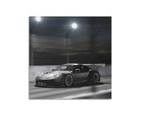 Racing Car Poster Black 911 GT3 R Super Sports Car Decorative Painting Canvas Modern Art Picture 20x20inch(50x50cm)
