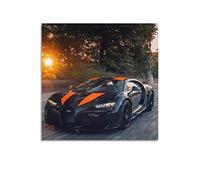 Racing Car Poster for Bugatti Chiron Super Sport 300 Supercar Poster Decorative Painting Canvas Wall Posters And Art Picture Print Modern Family Bedroom Decor Posters 12x12inch(30x30cm)